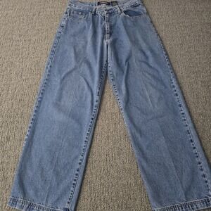 Bolero Jeans Wide Leg High Rise 100% Cotton Light Wash Women's 11/12 Y2K Grunge